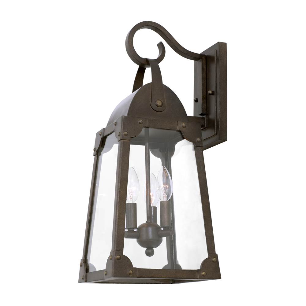 Kalco Lighting Arlington 22-in 3 Light Socket Aged Bronze Wall Sconce