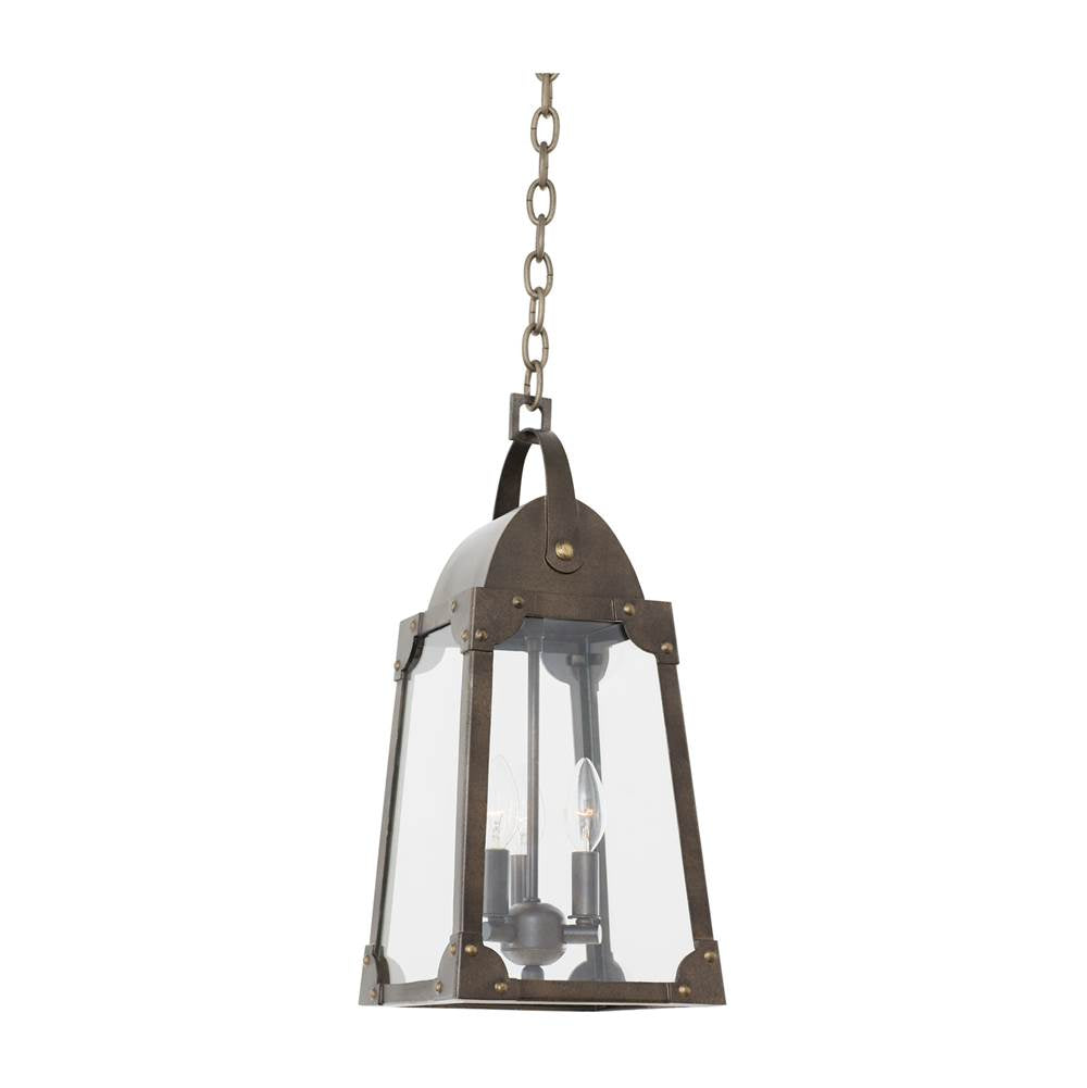 Kalco Lighting Arlington 9-in 3 Light Socket Aged Bronze Pendant