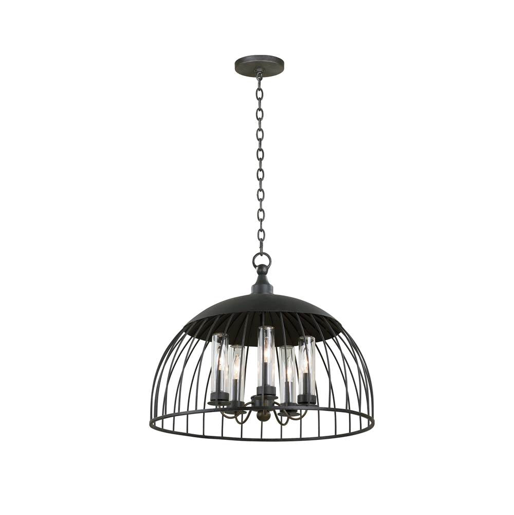 Kalco Lighting Ludlow 24-in 5 Light Socket Natural Iron Pendant
