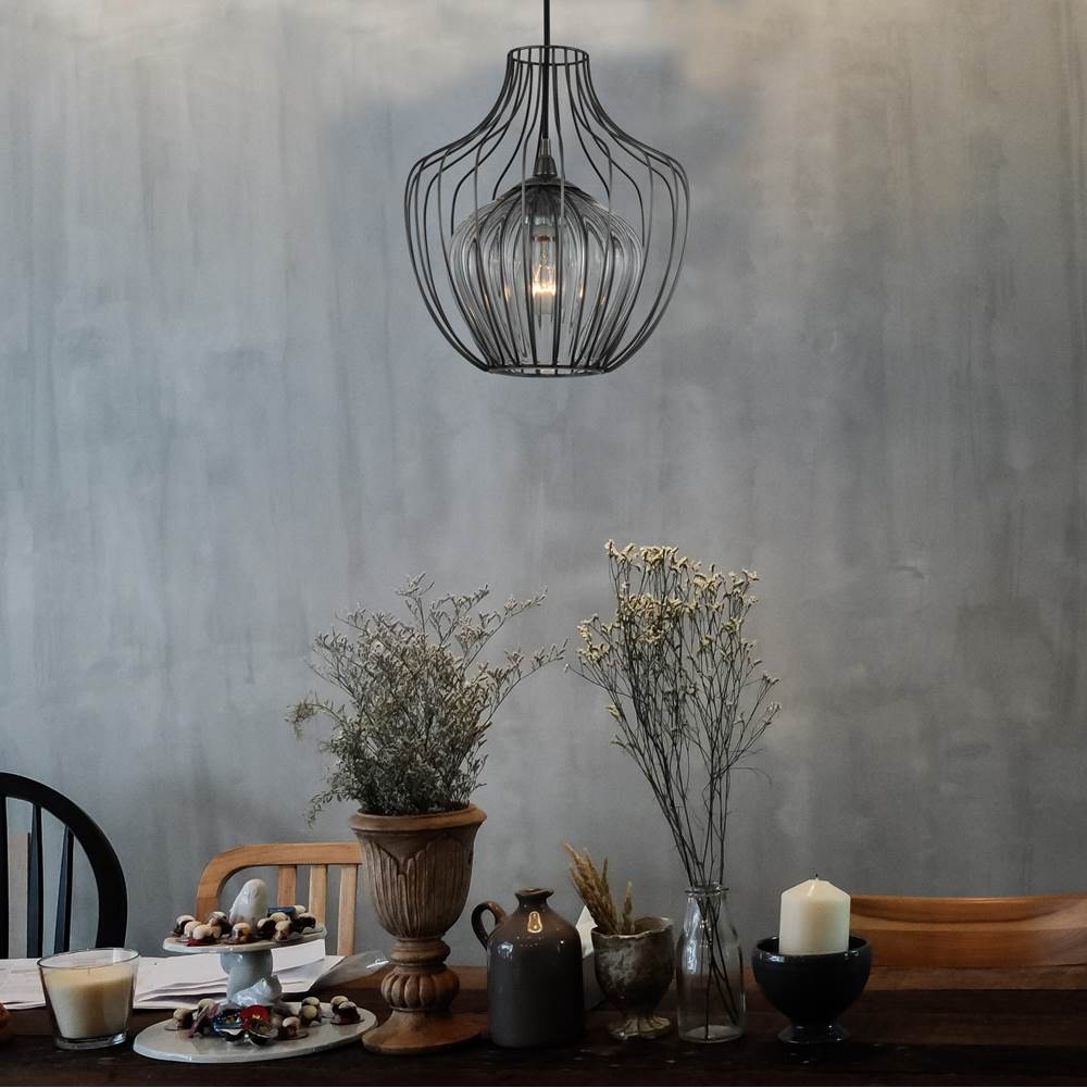 Kalco Lighting Emilia 12-in 1 Light Socket Chemical Stainless Steel Pendant