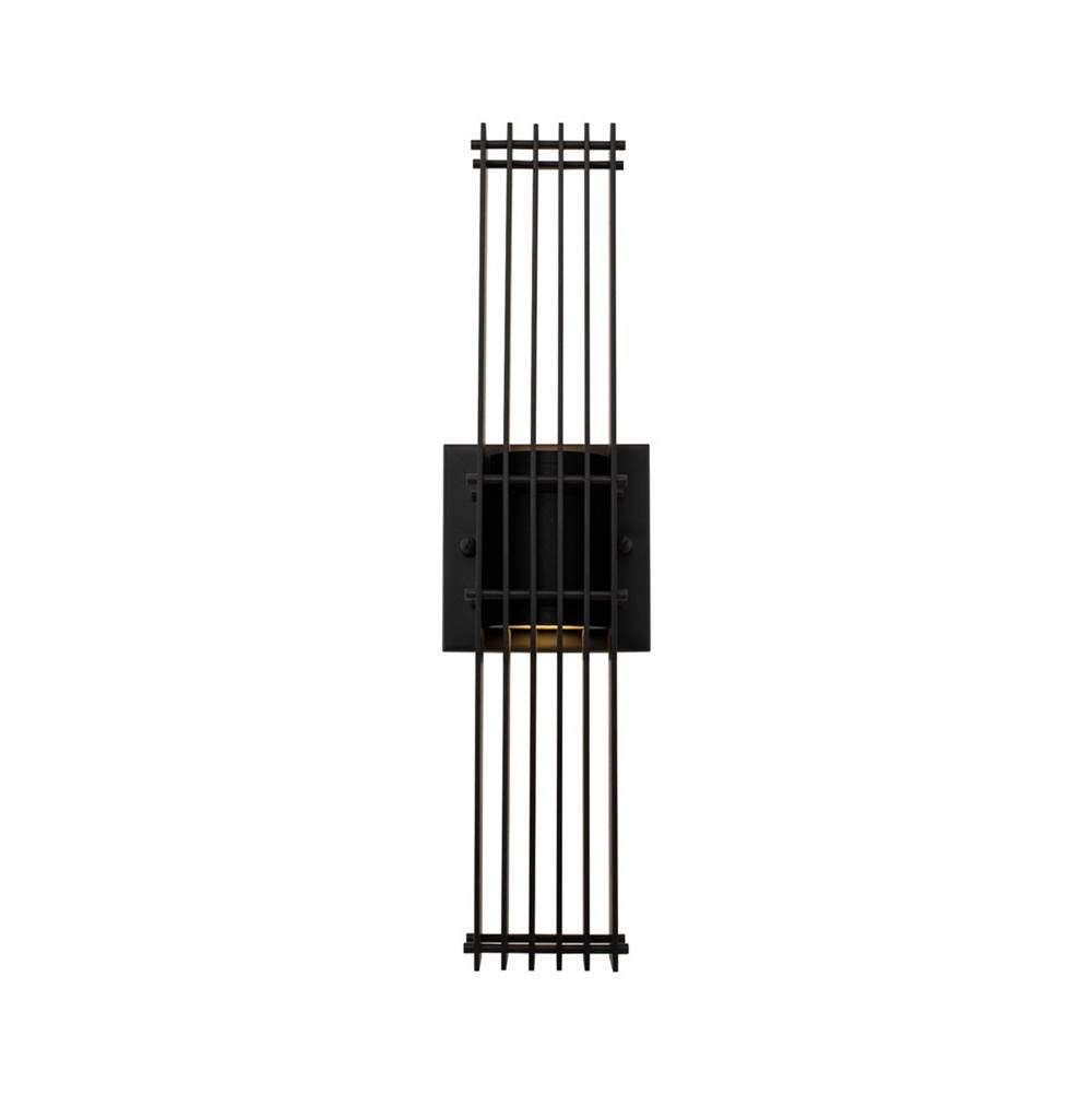 Kalco Lighting 404922MB Matte Black Drew 19-in 1 Light Led Matte Black Outdoor Wall Sconce Image 1