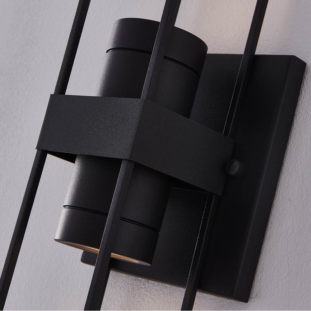 Kalco Lighting 405024MB Matte Black Eames Outdoor 30-in 2 Light Led Matte Black Outdoor Wall Sconce Image 3