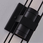 Kalco Lighting 405024MB Matte Black Eames Outdoor 30-in 2 Light Led Matte Black Outdoor Wall Sconce Image 2