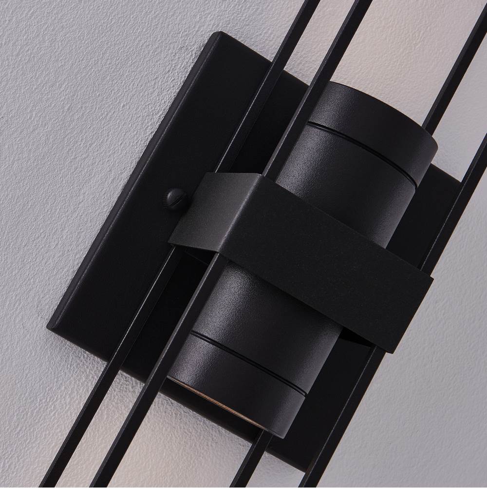 Kalco Lighting 405024MB Matte Black Eames Outdoor 30-in 2 Light Led Matte Black Outdoor Wall Sconce Image 2