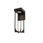Kalco Lighting 405222MB Matte Black Optika Outdoor 14-in 1 Light Led Matte Black Wall Sconce Image 1