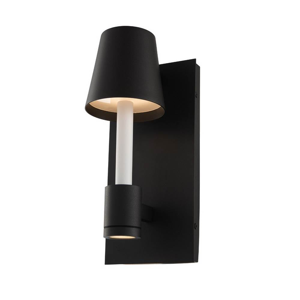 Kalco Lighting Candelero Outdoor Candelero Outdoor 11-in 1 Light Led Matte Black W/ White Wall Sconce