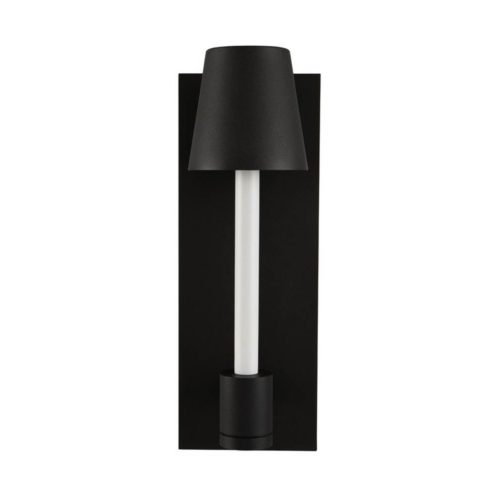 Kalco Lighting Candelero Outdoor Candelero Outdoor 14-in 1 Light Led Matte Black W/ White Wall Sconce