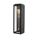 Kalco Lighting Ashland 20-in 1 Light Black W/ Sanded Gold Outdoor Wall Sconce