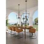 Kalco Lighting Sutter 19-in 6 Light Matte Black Outdoor Pendant