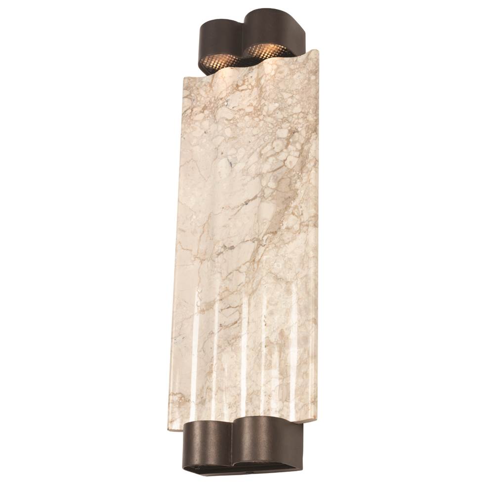 Kalco Lighting Pillar 22-in 1 Light Led Bronze Outdoor Wall Sconce