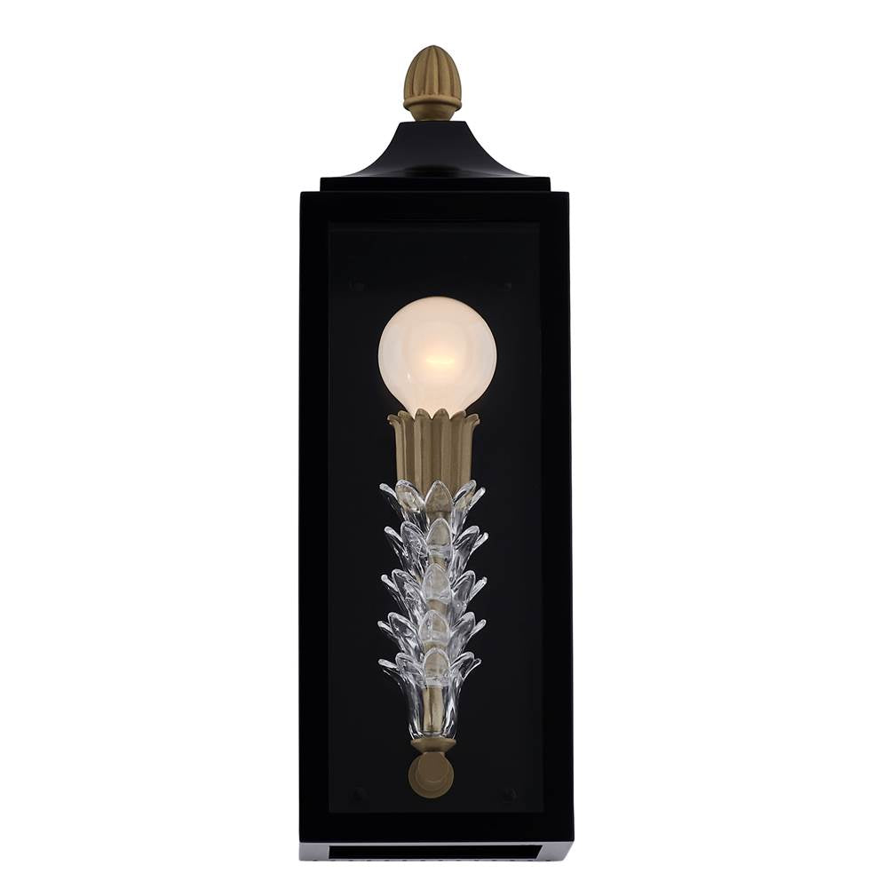 Kalco Lighting 410120MB Matte Black Midsummer 22-in 1 Light Socket Matte Black Outdoor Wall Sconce Image 1