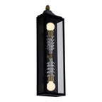 Kalco Lighting 410121MB Matte Black Midsummer 34-in 2 Light Socket Matte Black Outdoor Wall Sconce Image 1