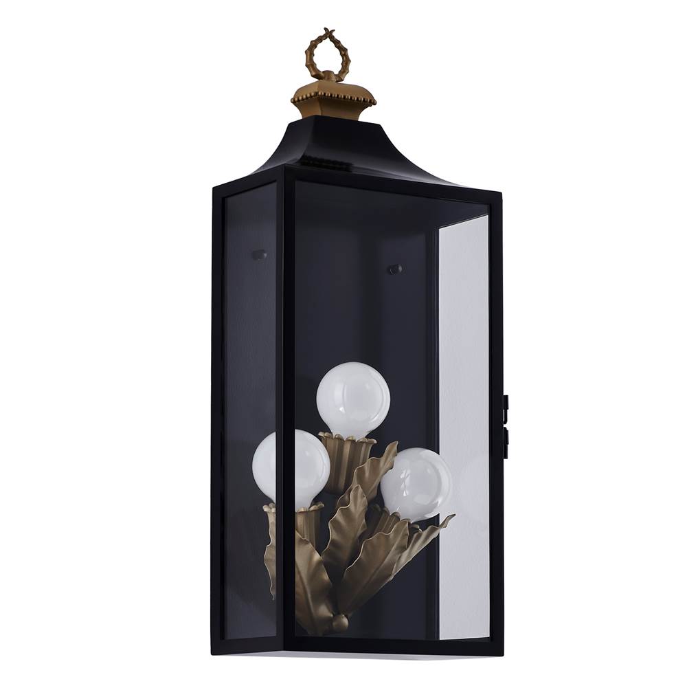 Kalco Lighting 410221MB Matte Black Marge 27-in 3 Light Socket Matte Black Outdoor Wall Sconce Image 5
