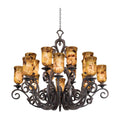 Kalco Lighting Ibiza 50-in 16 Light Socket Antique Copper Chandelier
