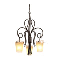 Kalco Lighting Tribecca 26-in 3 Light Socket Tortoise Shell Chandelier