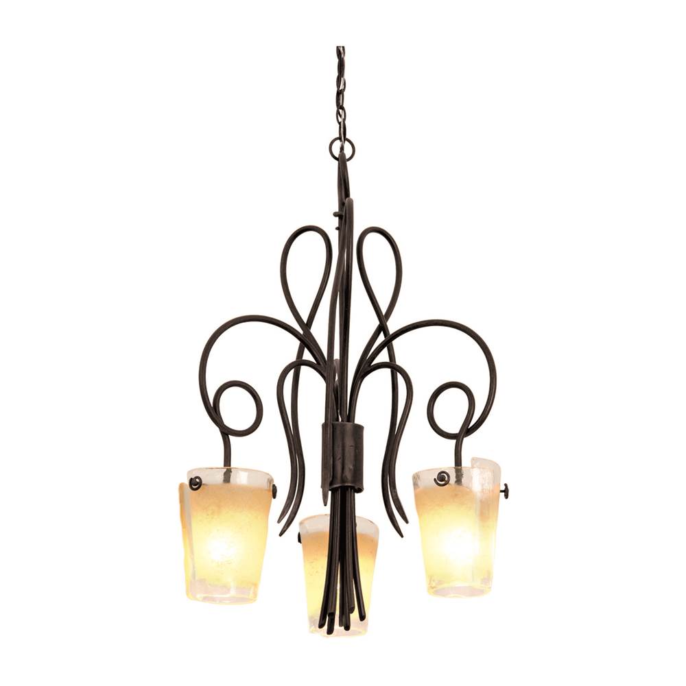 Kalco Lighting Tribecca 26-in 3 Light Socket Tortoise Shell Chandelier
