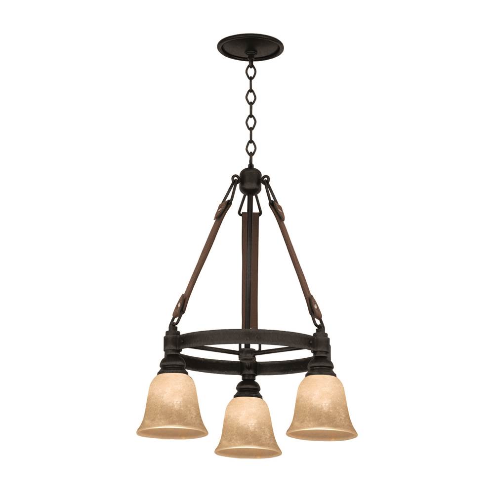 Kalco Lighting Rodeo Drive Rodeo Drive 24-in 3 Light Socket Black Chandelier