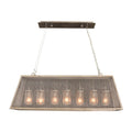 Kalco Lighting Highland 44-in 7 Light Socket Country Iron Linear Pendant