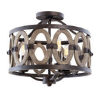 Kalco Lighting 500241FG Florence Gold Belmont 16.5-in 3 Light Socket Florence Gold Flush Mount Image 1