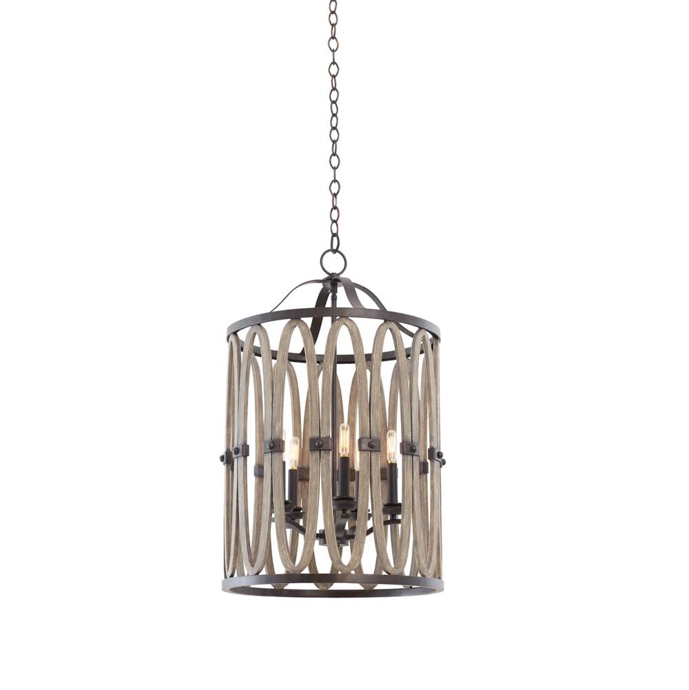 Kalco Lighting Belmont 19-in 5 Light Socket Florence Gold Pendant