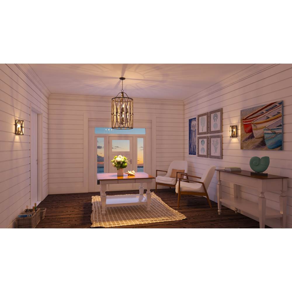 Kalco Lighting Belmont 23-in 8 Light Socket Florence Gold Chandelier