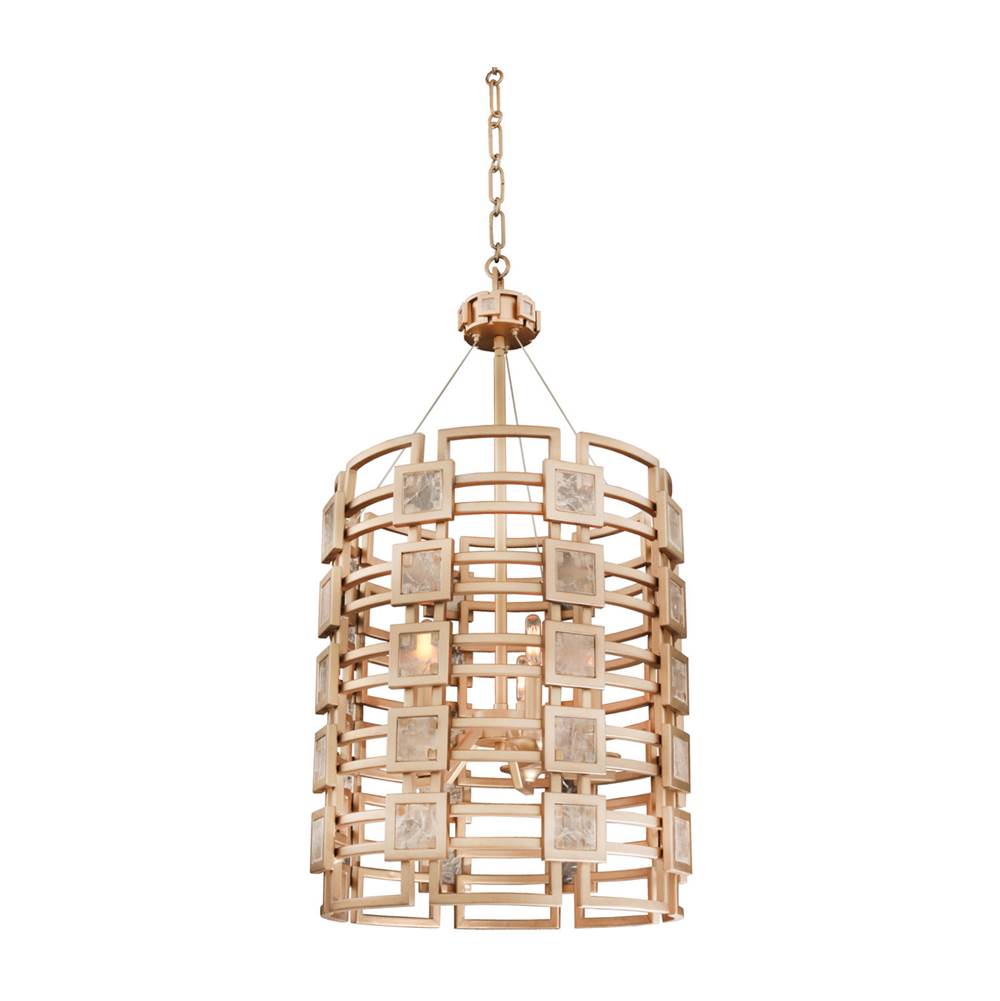 Kalco Lighting Metropolis 19-in 5 Light Socket Modern Gold Chandelier