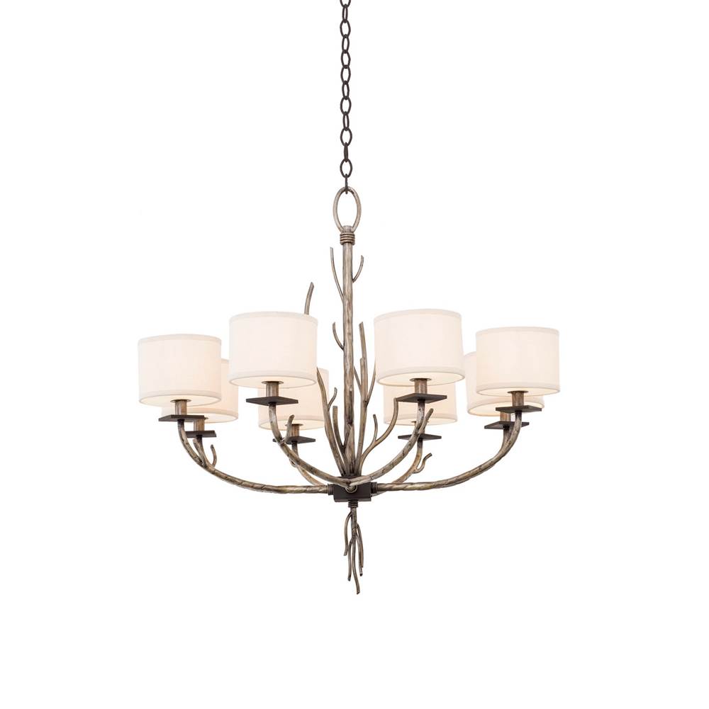 Kalco Lighting Denali 32-in 8 Light Socket Bronze Jewel Tone Chandelier