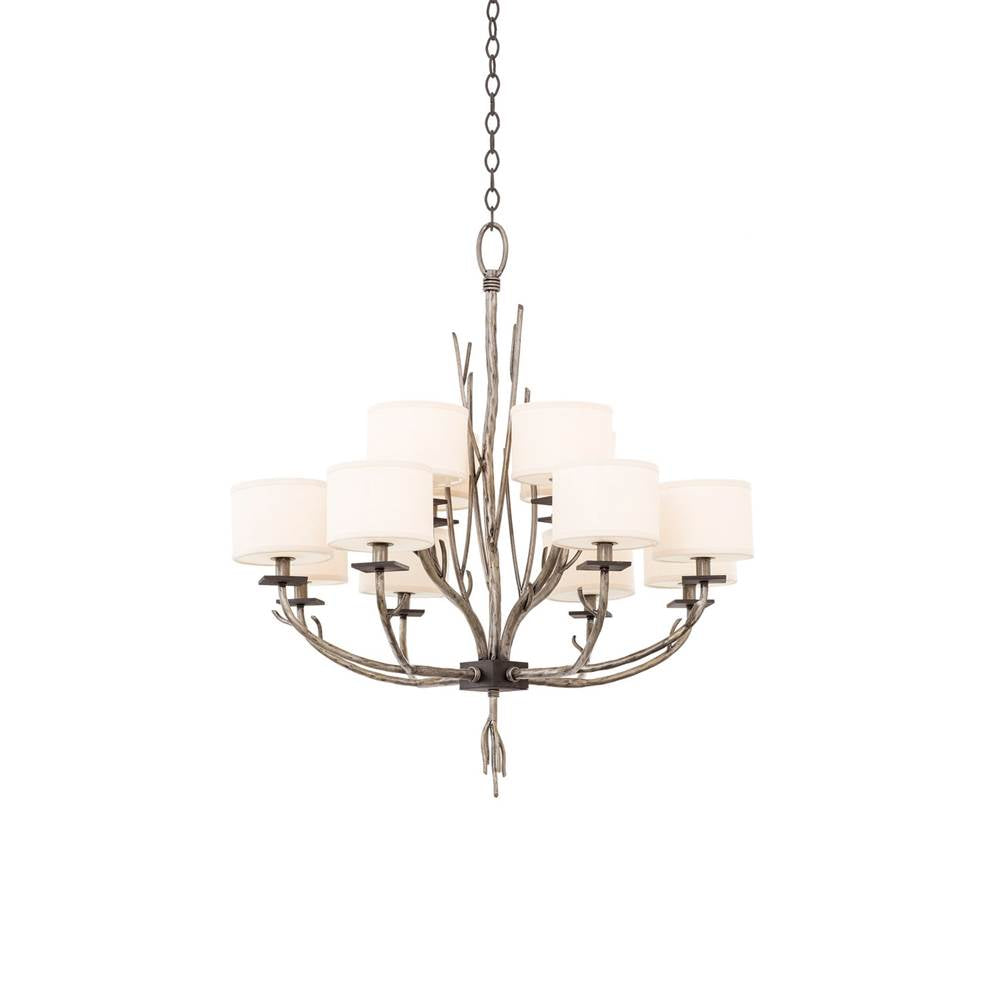 Kalco Lighting Denali 34-in 12 Light Socket Bronze Jewel Tone Chandelier