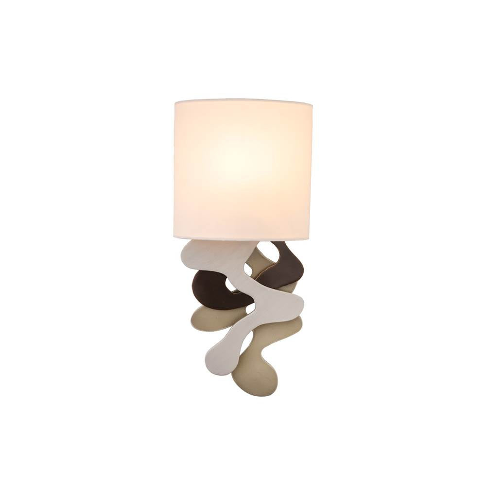 Kalco Lighting Moma 15-in 1 Light Socket Mixed Metallic Wall Sconce