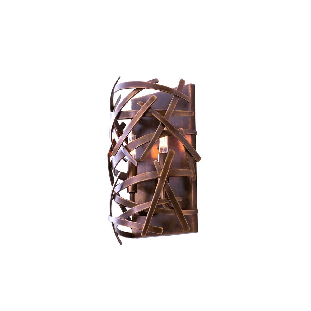 Kalco Lighting Ambassador 15-in 2 Light Socket Copper Patina Wall Sconce