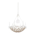 Kalco Lighting Loveland 24-in 6 Light Socket Gold Silver Leaf Chandelier