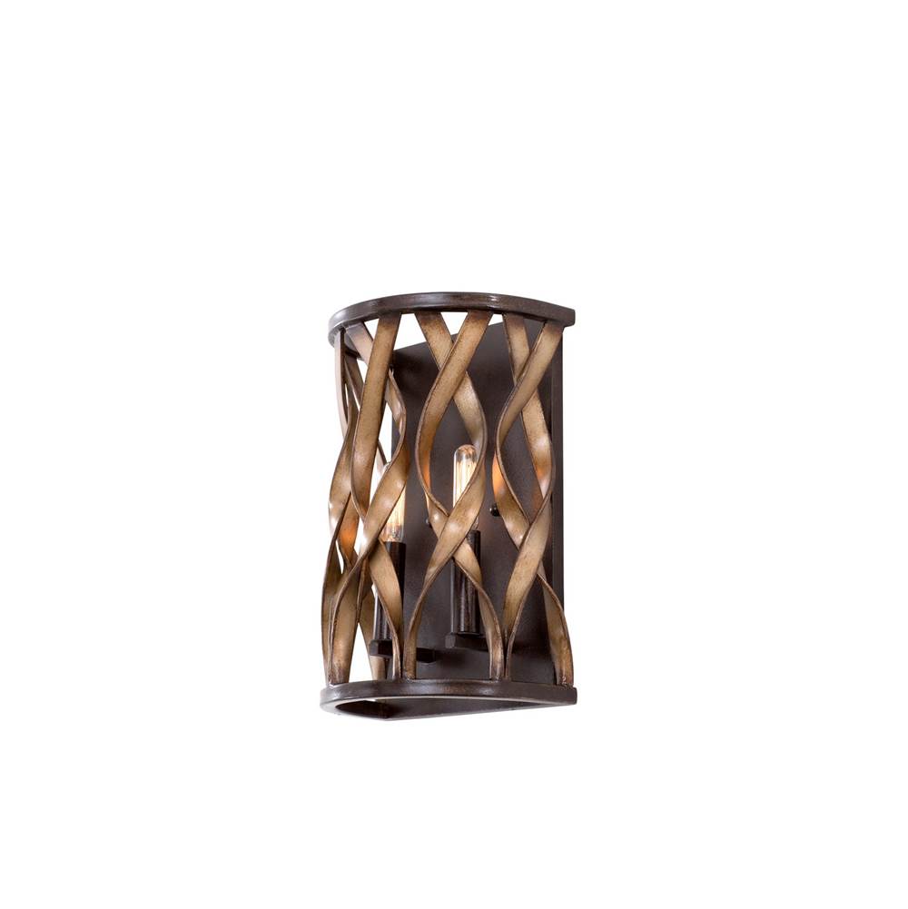 Kalco Lighting Soho 12-in 2 Light Socket Milk Chocolate Wall Sconce
