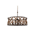 Kalco Lighting Soho 28-in 6 Light Socket Milk Chocolate Chandelier