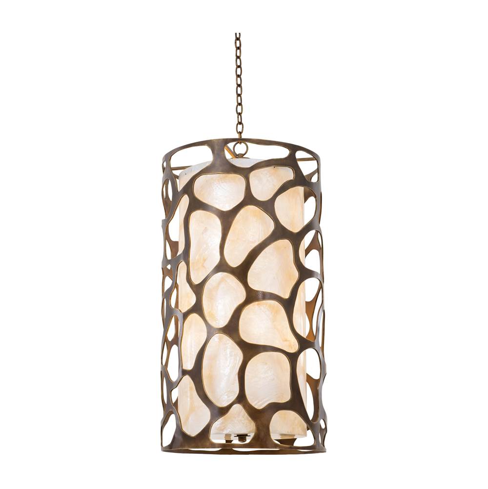 Kalco Lighting Gramercy 16-in 6 Light Socket Copper Patina Chandelier
