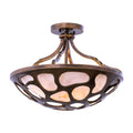 Kalco Lighting Gramercy 18-in 3 Light Socket Copper Patina Semi-flush Mount
