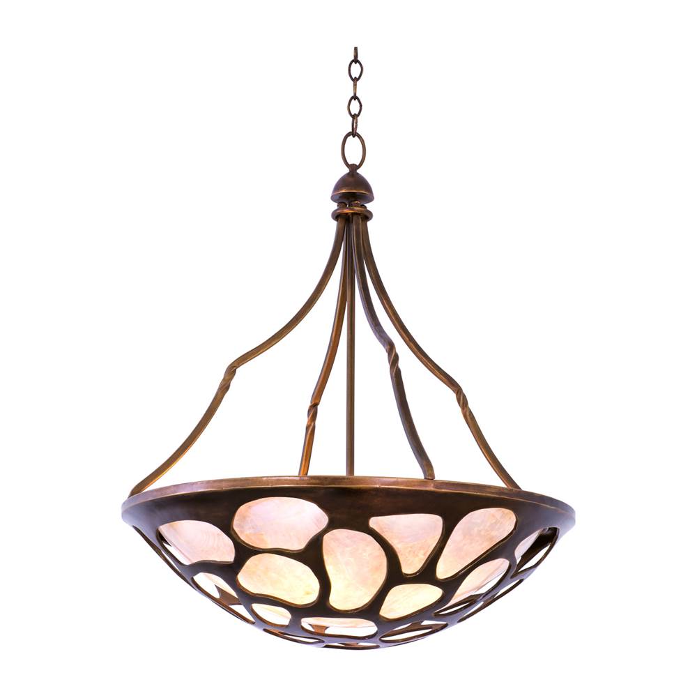 Kalco Lighting 501953CP Copper Patina Gramercy 27-in 5 Light Socket Copper Patina Pendant Image 1