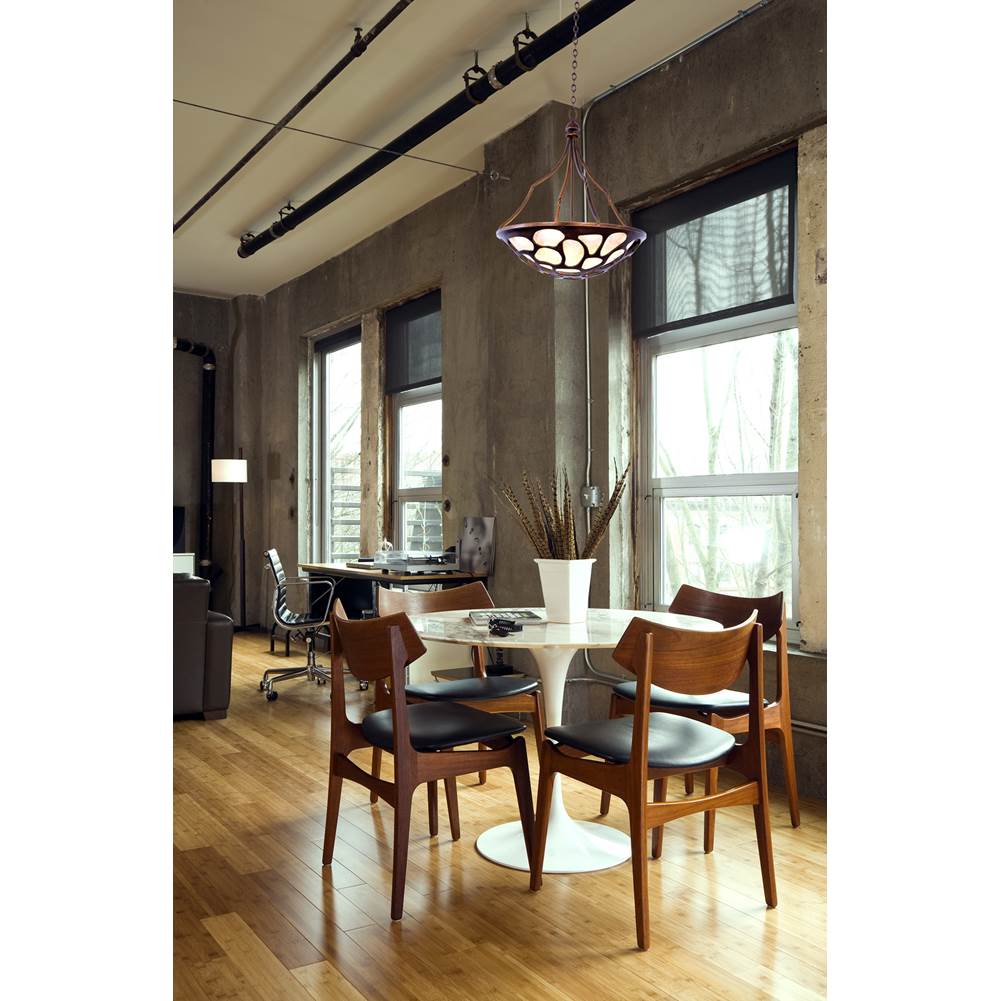 Kalco Lighting Gramercy 27-in 5 Light Socket Copper Patina Pendant
