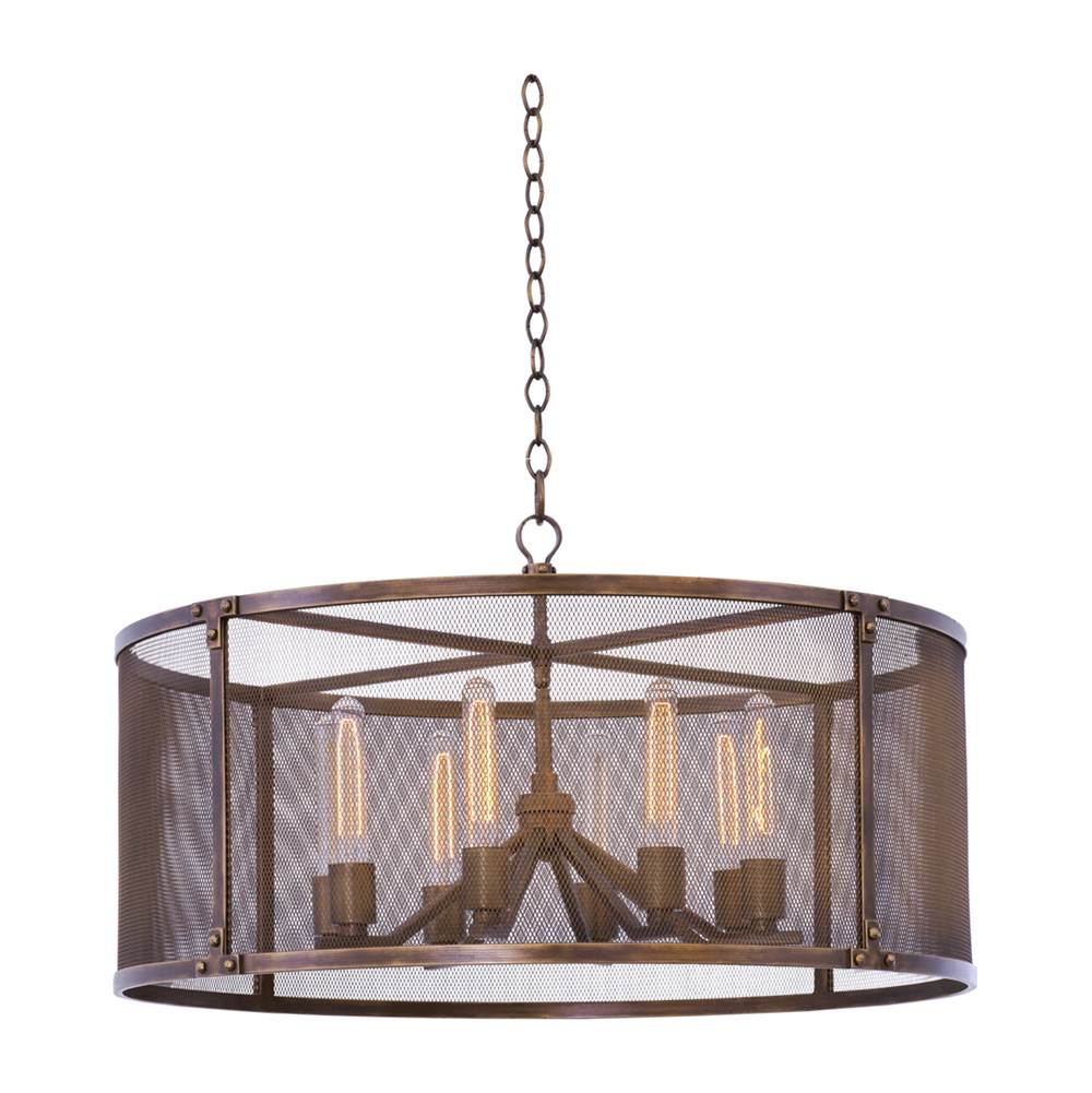 Kalco Lighting Chelsea 32-in 8 Light Socket Copper Patina Chandelier