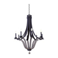 Kalco Lighting Lansing 32-in 8 Light Socket Satin Bronze Chandelier