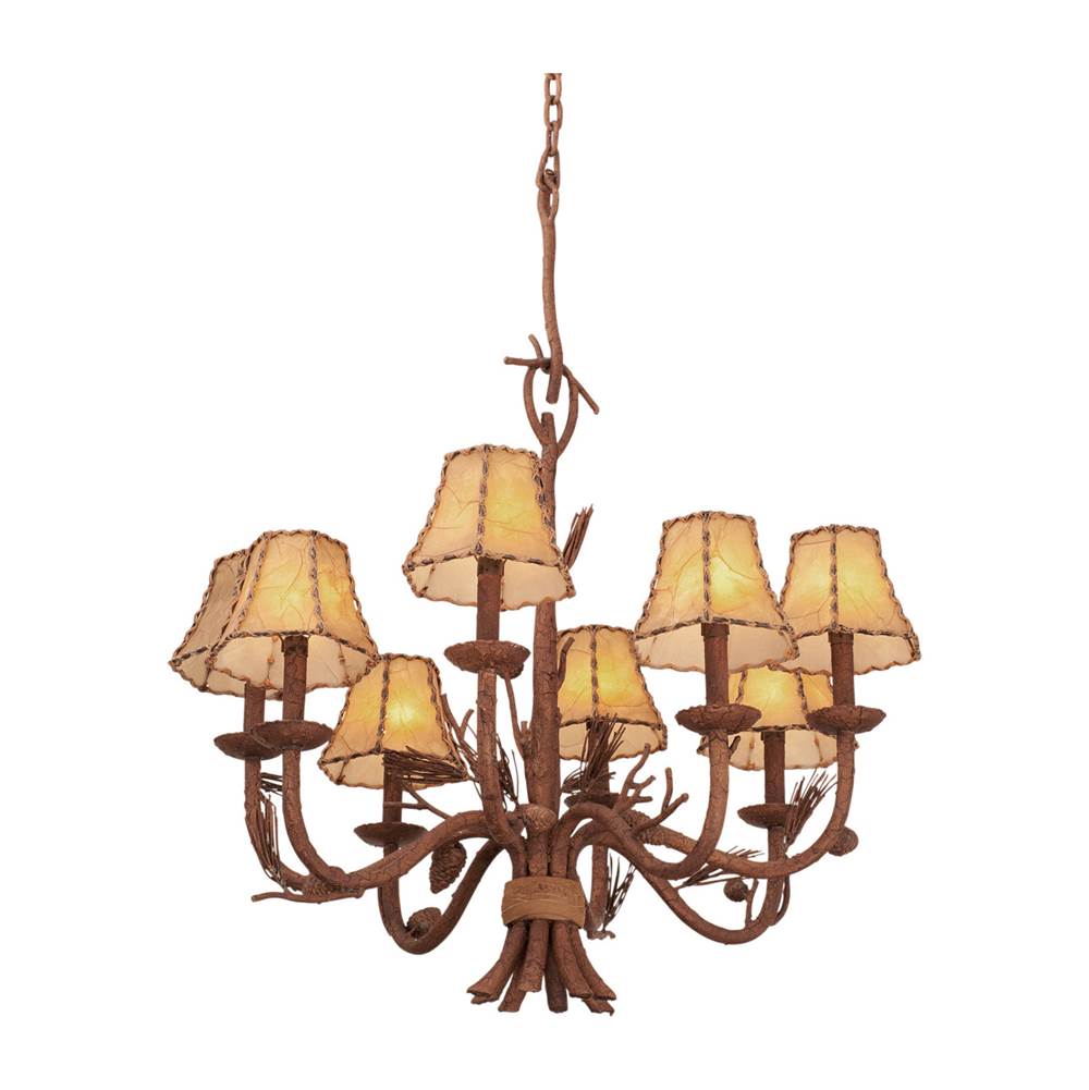 Kalco Lighting Ponderosa 26-in 8 Light Socket Ponderosa Chandelier