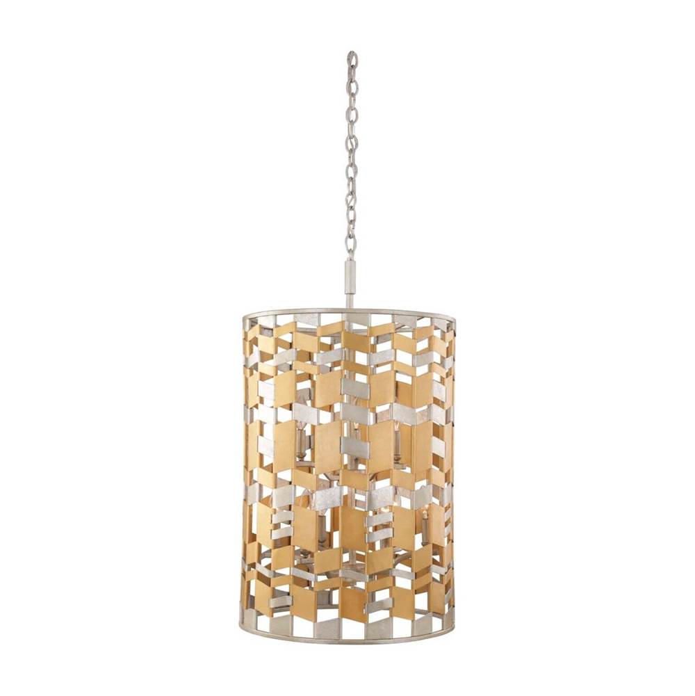 Kalco Lighting Broadway 19-in 9 Light Socket Jewel Metallic Chandelier
