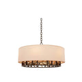 Kalco Lighting Hudson 24-in 6 Light Socket Antique Bronze W/ Antique Gold Chandelier