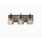 Kalco Lighting 504633BI Black Iron Bainbridge 19-in 3 Light Socket Black Iron Vanity Light Image 1