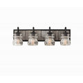 Kalco Lighting Bainbridge 26-in 4 Light Socket Black Iron Vanity Light