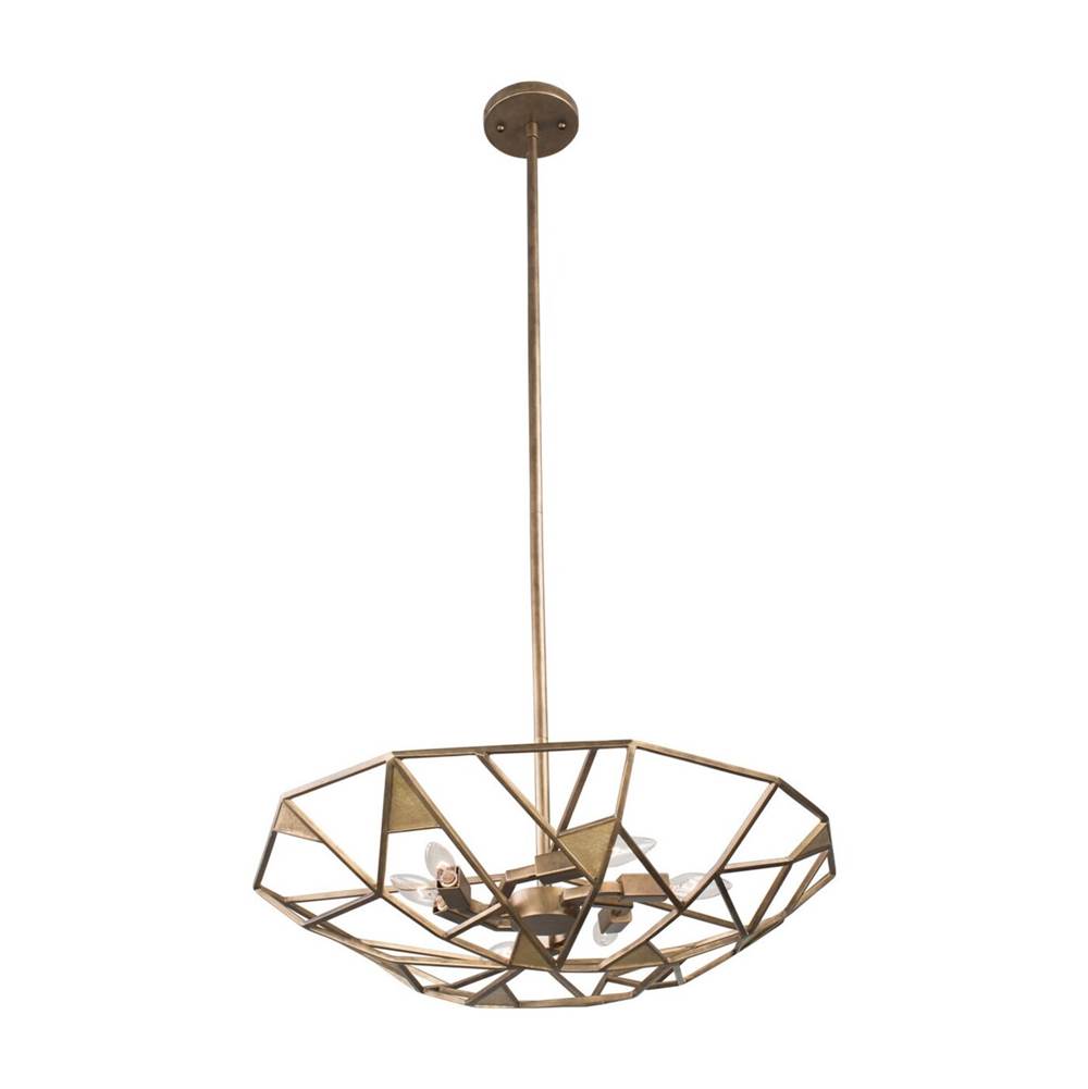 Kalco Lighting 504752PAB Pearlized Antique Brass Esmeralda 34-in 8 Light Socket Pearlized Antique Brass Chandelier Image 1