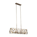 Kalco Lighting Esmeralda 42-in 6 Light Socket Pearlized Antique Brass Linear Pendant