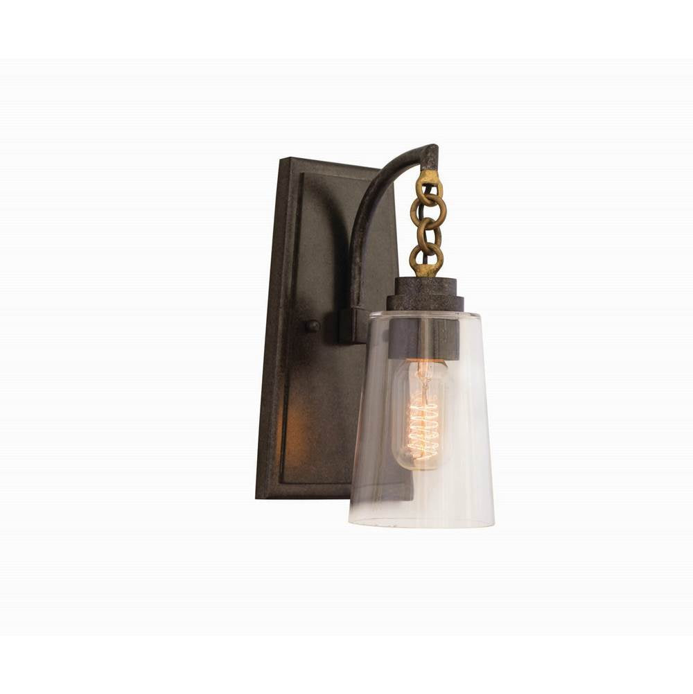 Kalco Lighting Dillon 11-in 1 Light Socket Milled Iron Wall Sconce