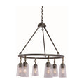 Kalco Lighting Dillon 30-in 6 Light Socket Milled Iron Chandelier