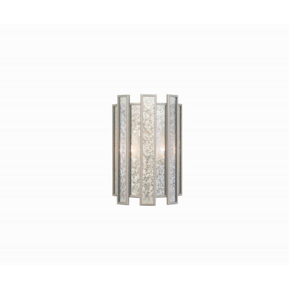 Kalco Lighting Palisade 14-in 2 Light Socket Tarnished Silver Wall Sconce