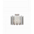 Kalco Lighting Palisade 15-in 3 Light Socket Tarnished Silver Semi-flush Mount